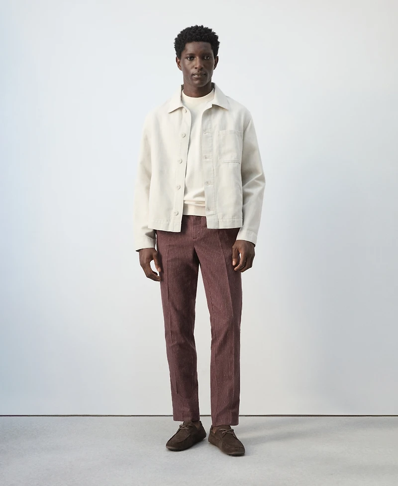 Mango Men's Cotton-Linen Denim Jacket