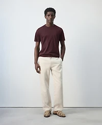 Mango Men's Regular-Fit Cotton-Linen-Blend Pants