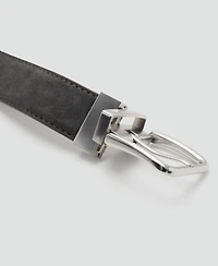 Mango Men's Reversible Suede Leather Belt