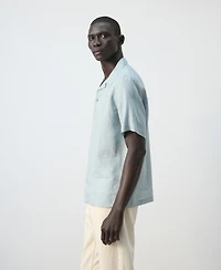 Mango Men's Bowling-Collar Shirt