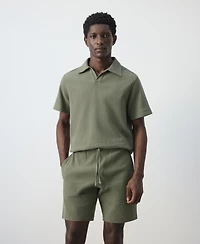Mango Men's Regular-Fit Textured Polo Shirt