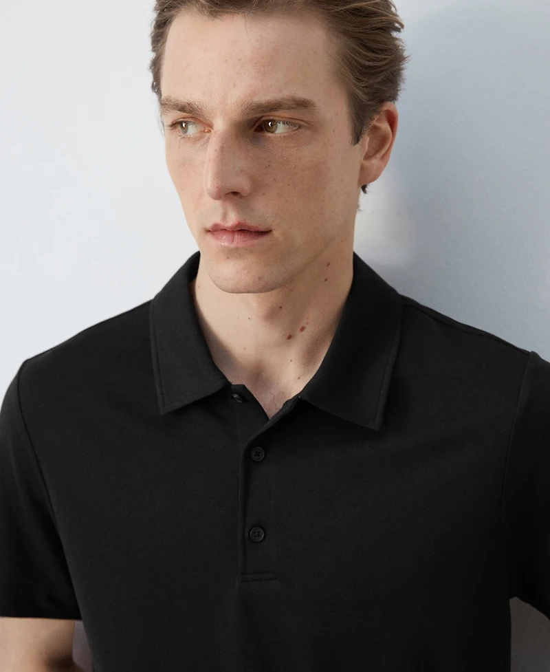 Mango Men's Fine-Knit Polo Shirt