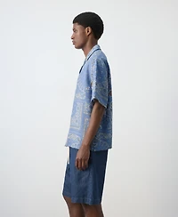 Mango Men's Printed Short-Sleeved Shirt