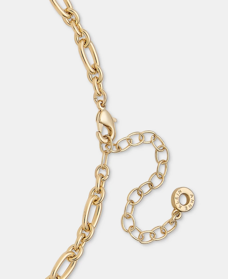 Anne Klein Gold-Tone Pacific Stone Pendant Necklace