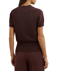 Reiss Women's Cotton And Wool Crew-Neck Top