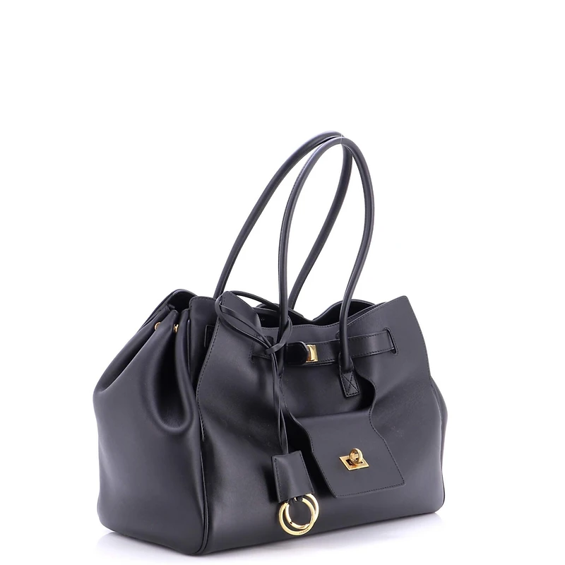 Pre-Owned Balenciaga Medium Bel Air Carry All Bag Leather
