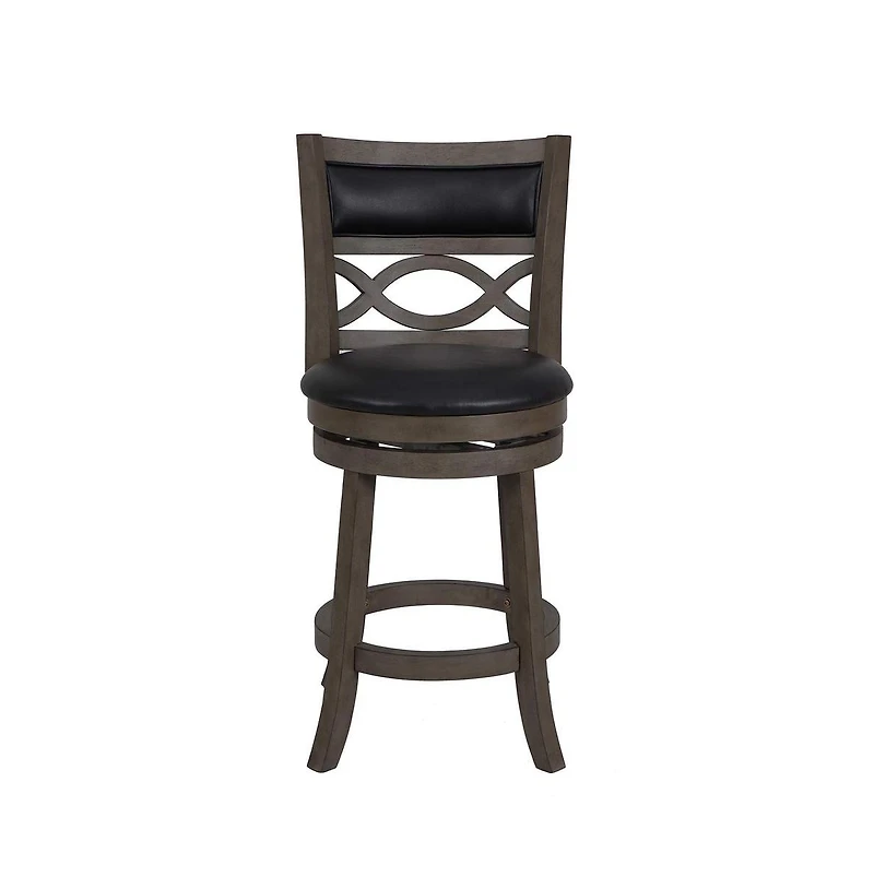 New Classic Furniture Manchester Wood Swivel Counter Stool with Pu Seat