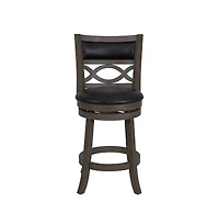 New Classic Furniture Manchester Wood Swivel Counter Stool with Pu Seat