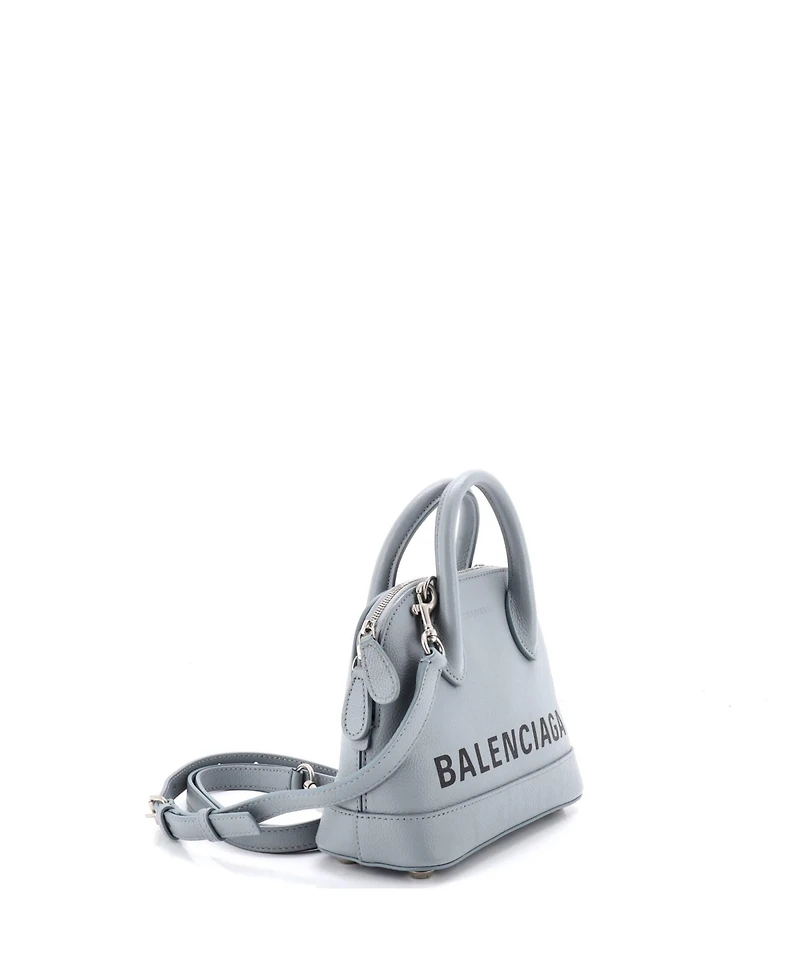 Pre-Owned Balenciaga Xxs Logo Ville Bag Leather