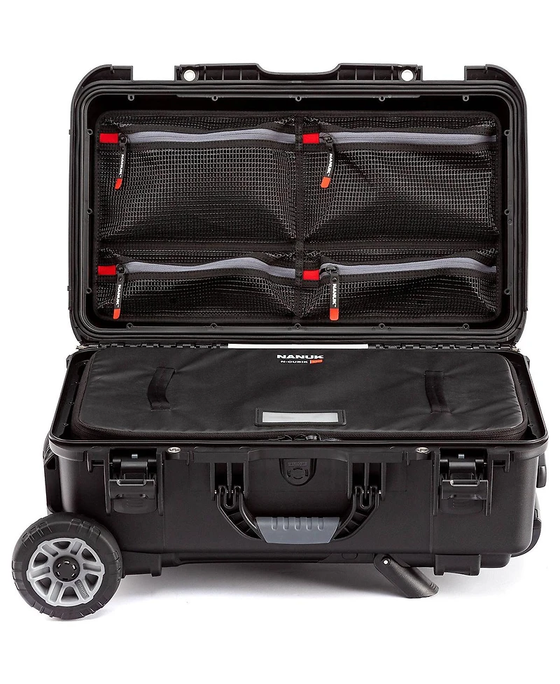 Nanuk 935 Medium Carry-On Wheeled Hard Case with Lid Organizer and N Cubik Inserts