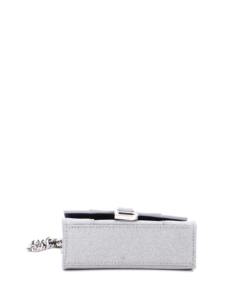 Pre-Owned Balenciaga Mini Hourglass Top Handle Bag Glitter Leather