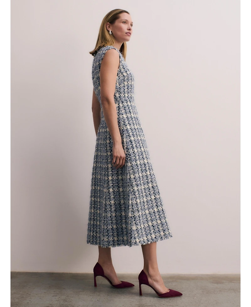 The Fold Women's Tureen Tweed Midi Dress