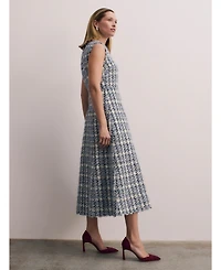 The Fold Women's Tureen Tweed Midi Dress