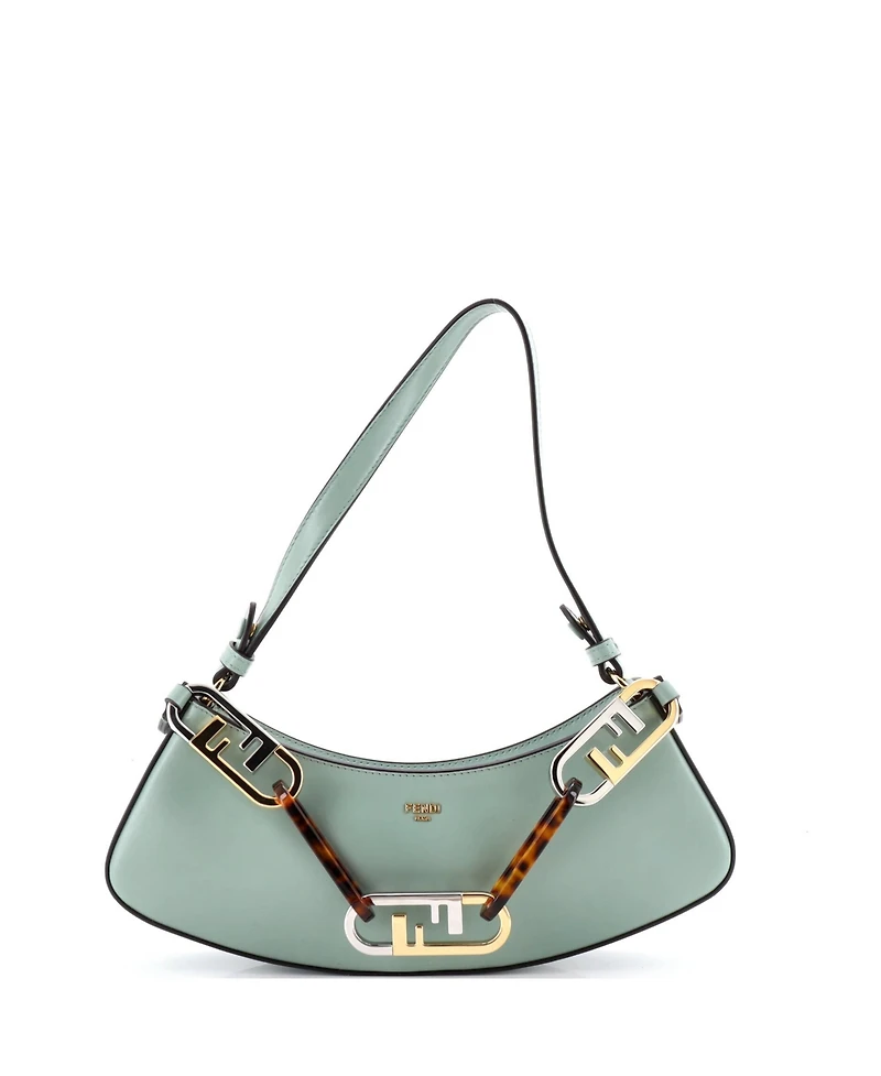Pre-Owned Fendi O'Lock Swing Shoulder Bag Leather