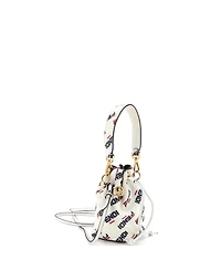 Pre-Owned Fendi Mini Mania Logo Mon Tresor Bucket Bag Printed Leather