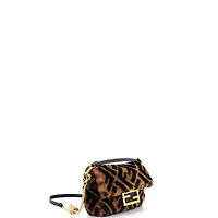 Pre-Owned Fendi Mini Baguette Nm Bag Zucca Shearling