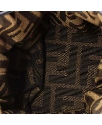 Pre-Owned Fendi Mini x Versace Fendace Mon Tresor Bucket Bag Quilted Printed Zucca Silk