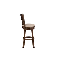 New Classic Furniture Gia 29" Solid Wood Swivel Bar Stool with Fabric Seat