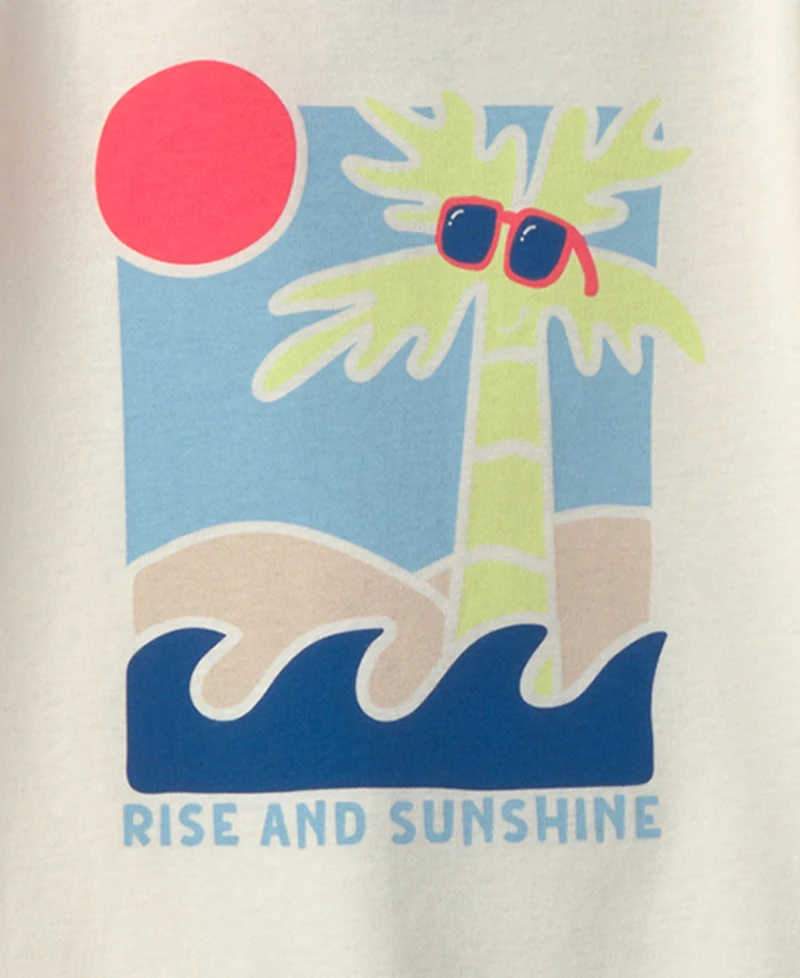 Carter's Toddler Boys' 2T-5T Sunshine Beach Short-Sleeve Tops, Shorts and Pants Sleep & Play, 4-Piece Set