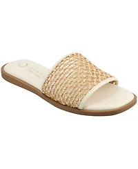 Journee Collection Women's Prisilla Single Band Slide Flat Sandals
