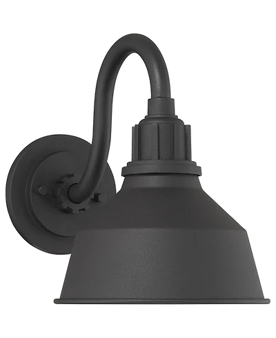 Franklin Iron Works Rustic Industrial Farmhouse Outdoor Barn Light Fixture Gooseneck Arm 10 for Exterior Deck House Porch Yard Patio Home