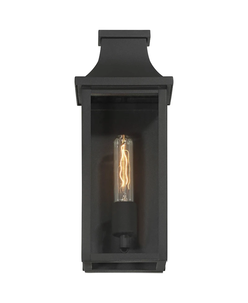 Franklin Iron Works Andres High Textured Pocket Lantern Outdoor Wall Light