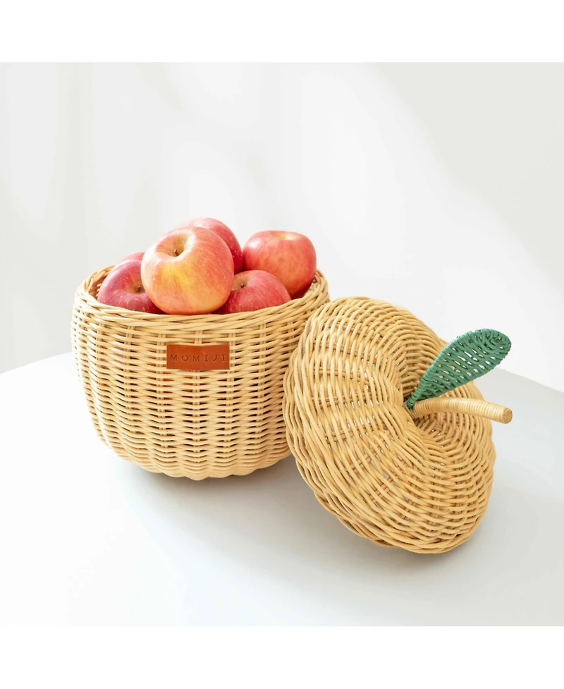 Momiji Apple Handcrafted Rattan Storage Basket