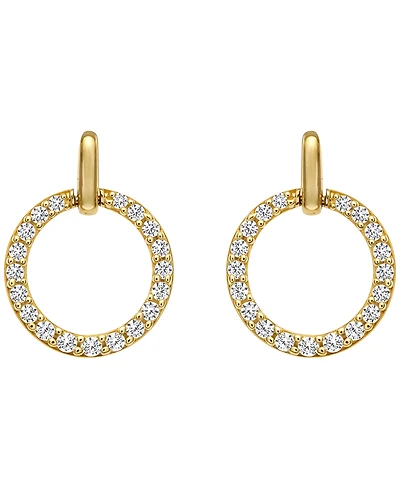Macy's Diamond Circle Earrings (1/6 ct. t.w.) in 10k Yellow Gold