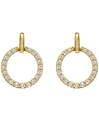 Macy's Diamond Circle Earrings (1/6 ct. t.w.) in 10k Yellow Gold