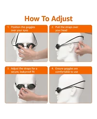 Gnuadz Swim Goggles Wide View Anti-fog Uv Protection Adult Men Women