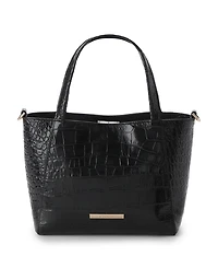Brahmin Mona Alba Small Leather Crossbody Tote Handbag