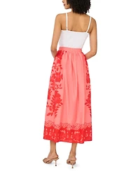 Vince Camuto Women's Cotton Pull-On Elastic Waist Skirt