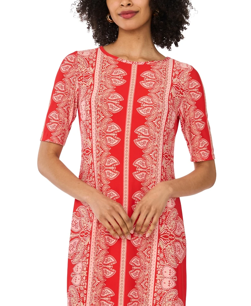 Vince Camuto Women's Crewneck Printed Maxi Dress
