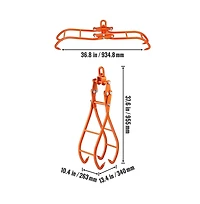 Sugift 36 in Timber Claw Hook 4 Claw Log Grapple for Logging and Skidding