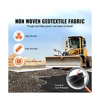Sugift 6 x 50 feet Non Woven Geotextile Fabric 8 oz Driveway Underlayment