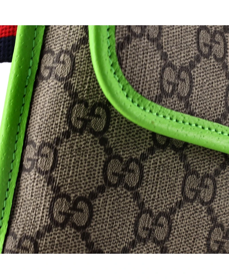 Pre-Owned Gucci Ophidia Flap Belt Bag Gg Coated Canvas with Leather