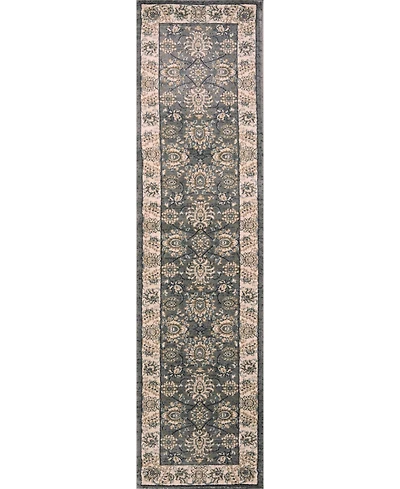 Kas Avalon Kashan 5608 Grey/Ivory 2' x 7'7" Runner Area Rug
