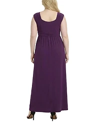 Ny Collection Plus Size Ruched Empire Maxi Dress