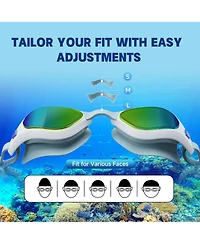 Gnuadz Swim Goggles Anti-fog Uv Protection Leak-proof Adult Wide View