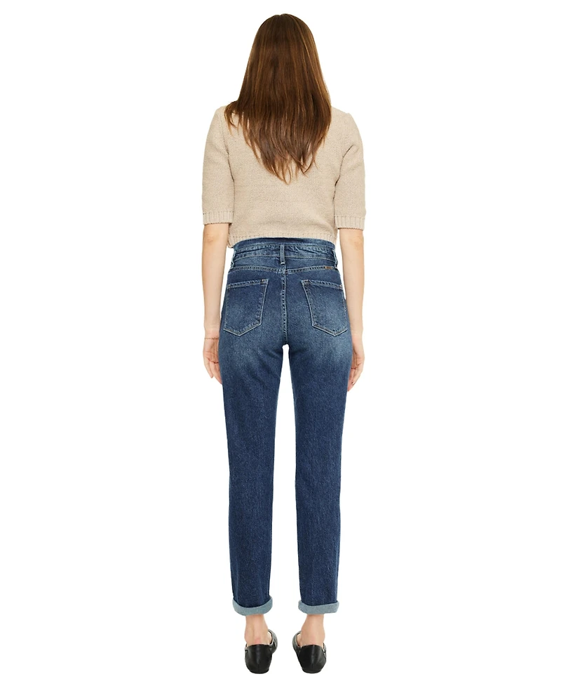 KanCan Women's Chantal Ultra High Rise Mom Jeans