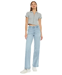 KanCan Women's Celine Ultra High-Rise Wide Jeans