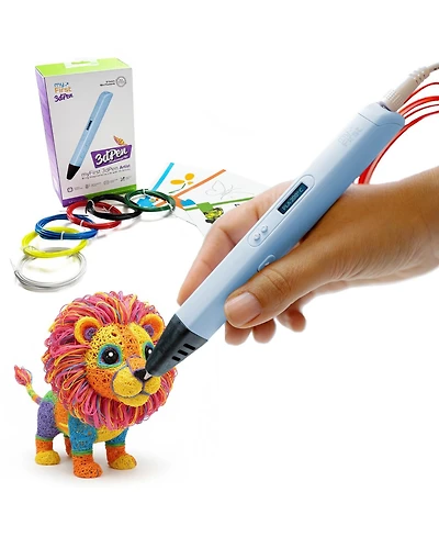 myFirst 3D Pen Artist - Printing with 6 Pcl Filament Colors, Stencil Book, Charger Purple