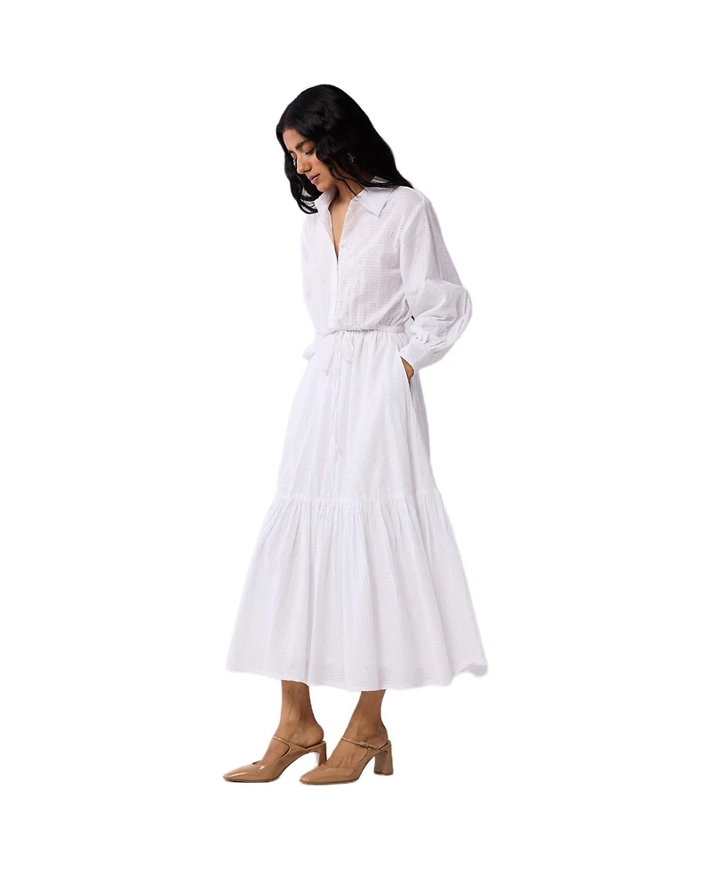 Reistor Women's Reisto Embroidered Flowy Tiered Maxi Dress