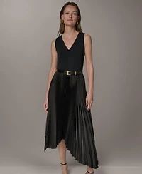 Donna Karan New York Womens V Neck Dress