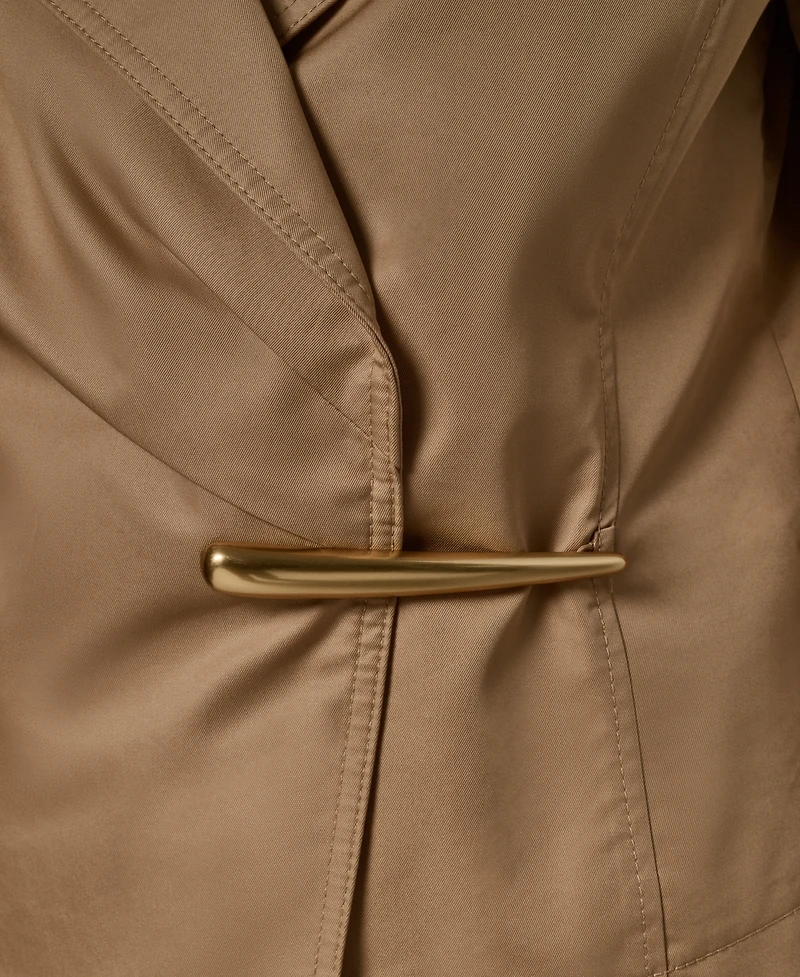 Donna Karan New York Women's Notch Lapel Bar Hardware Jacket