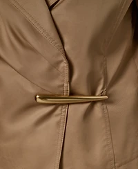 Donna Karan New York Women's Notch Lapel Bar Hardware Jacket