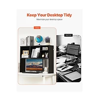 Sugift 1 Tier Desktop Bookshelf in Office Storage Organizer