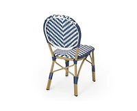 sumyeg French Style Outdoor Accent Chairs Set of 2 with Rattan and Bamboo Print
