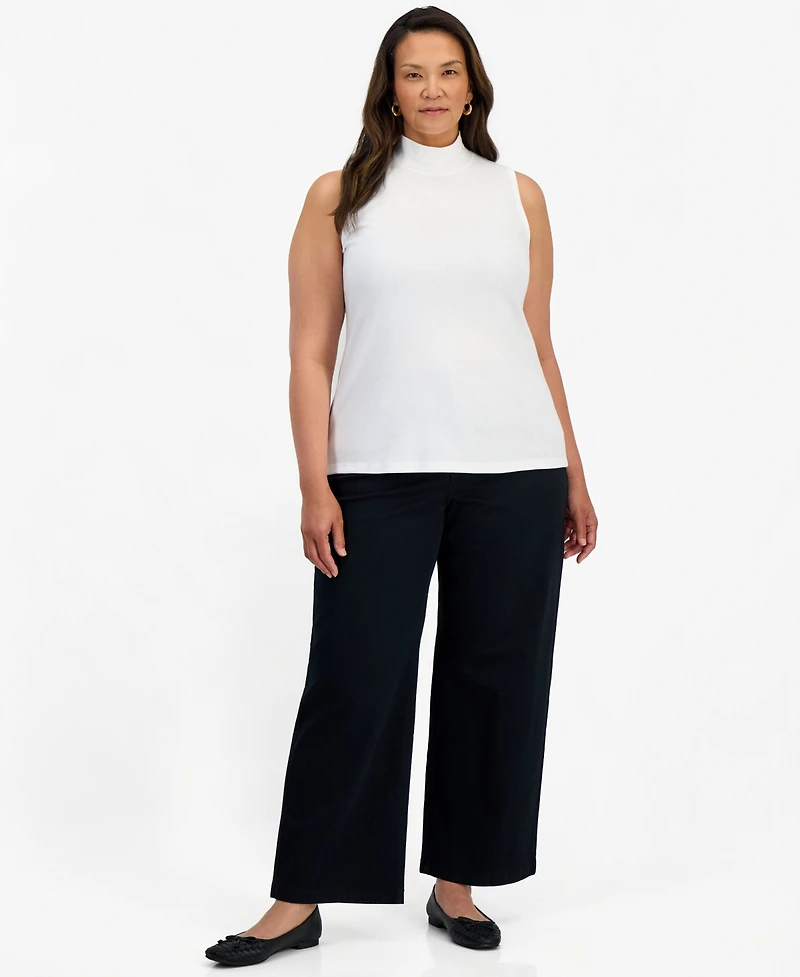 Style & Co Plus Mock Neck Sleeveless Top, Macy's Exclusive