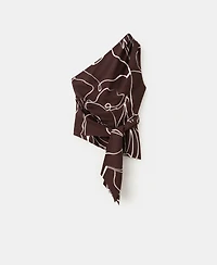 Mango Women's Asymmetric Printed Top